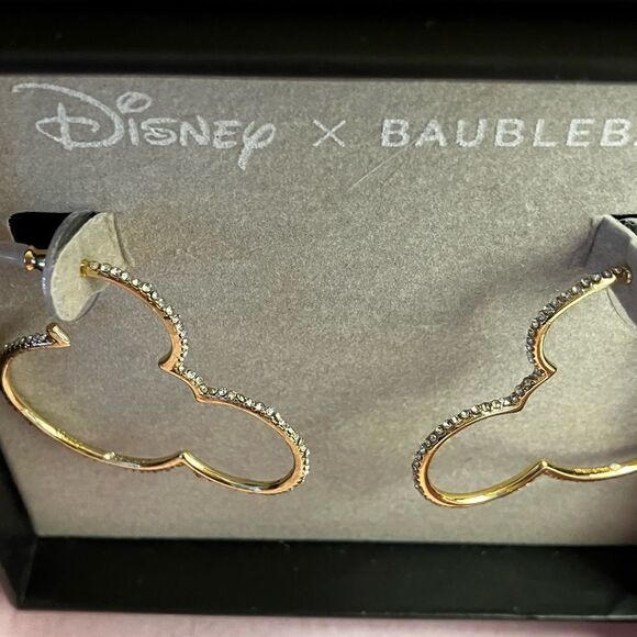 Disney x Baublebar Mickey Gem Hoops - Picture 7 of 7